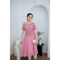 ราคา เดรสราตรีสั้น งานดูเรียบหรู ใส่ได้ทุกโอกาส ความยาวสวยกำลังดี มีซับในและแต่งซิปหลัง เดรสออกงาน ทรงเอ ลูกไม้ 2 สี ชมพู เทา (21575444735)