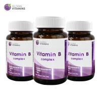 ราคา แพ็ค 3 ขวด วิตามินบีรวม โกลบอลวิตามิน Vitamin B Complex Global Vitamins วิตามิน บี1 บี2 บี3 บี5 บี6 บี7 บี9 บี12 Vitamin B1 B2 B3 B5 B6 B7 B9 B12 วิตามินบีคอมเพล็กซ์ (21418713501)