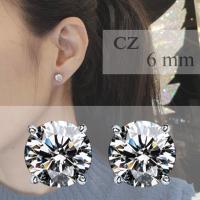 ราคา IMAGIE ต่างหูเพชร Cz Hearts Arrows ต่างหูคริสตัล SWAROVSKI 3 10mm (22298771402)