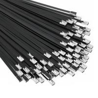 ราคา 100Pcs Epoxy Coated Cable Tie 11 8 Inch 304 Stainless Steel for Machinery Vehicles Farms Cables (22139352536)