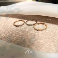 ราคา THER Thailand แหวนประดับเพชร cz ครึ่งวง SR 61 งานแสตนเลสแท้ สวยทน โดนน้ำ โดนเหงื่อได้ ประดับเพชร CZ (19491760375)