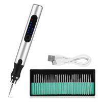 ราคา ปากกาแกะสลักไฟฟ้า เครื่องแกะสลักไร้สายแบบชาร์จ USB ช่างแกะสลัก DIY แบบพกพาสำหรับเครื่องประดับหินไม้ (21781427297)