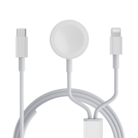 ราคา ที่ชาร์จไร้สาย2in1 ชาร์จแบบไร้สาย Type c USB Lightning แท่นชาร์จไร้สาย ที่ชาร์จเร็ว Wireless Fast Charge สําหรับ iPhone Android iWatch xiaomi Huawei (21625123794)