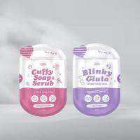 ราคา 2สูตร Cuffy Soap สบู่สครับคัฟฟี่ Blinky Gluta Soap สบู่บลิ้งกี้ กลูต้า สบู่องุ่น ปริมาณ 80 กรัม (21547264731)