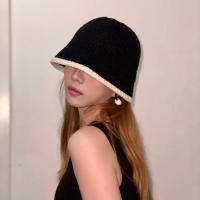 ราคา Bucket Hat หมวกบักเก็ตสีครีมขอบดำ ทรงสูงปิดคิ้ว ใส่กันแดดไปทะเล (21326146506)