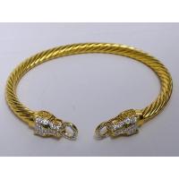 ราคา สร้อยข้อมือหัวเสือ สร้อยข้อมือ ทองฝังเพชร czแท้ ชุบทอง 5 ไมครอน (21177434549)