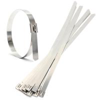ราคา 10 pcs 0 39 x 15 75 Stainless Steel Metal Cable Zip Tie Wrap Exhaust Straps (20079466977)