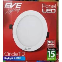 ราคา โคมดาวน์ไลท์ หน้ากลม อีฟ LED Panel 15w เดย์ไลท์ หรือ วอร์มไวท์ EVE Downlight 1ชุด (21519759059)