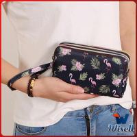 ราคา Wisell กระเป๋าสตางค์ 3 ช่อง กระเป๋าใส่มือถือ กระเป๋าผ้า คล้องมือ ladies bag (18817812562)