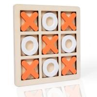 ราคา เกมOX โอเอกซ์ไม้สีขาว ส้ม Tic tac toe size14x14cm (21392425247)
