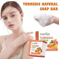 ราคา Turmeric Natural Soap Bar Body Scrub Body Wash Turmeric Handmade Soap Soap Y1H8 Moisturizing (21992658354)