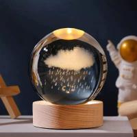 ราคา โคมไฟคริสตัล ลูกแก้วคริสตัล โคมไฟข้างเตียง โคมไฟลูกแก้ว โคมไฟตั้งโต๊ะระบบสุริยจักรวาล ของขวัญวันเกิด มีแสงไฟ A57 (21351260823)