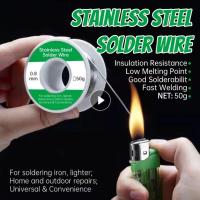 ราคา Low temperature stainless steel solder wire copper iron nickel battery pole piece welding universal solder wire accessories (21031844657)
