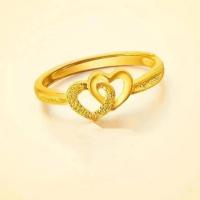 ราคา MIAOYA ฉบับภาษาเกาหลีแหวนเงินผสมรูปหัวใจสีสีทองผู้หญิงนักเรียนของขวัญวันเกิดวันวาเลนไทน์ของขวัญ (21385277045)