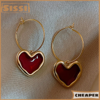 ราคา Sissi ต่างหูรูปหัวใจเคลือบสีทองสำหรับผู้หญิงต่างหูห้อยรูปหัวใจสีทองรูปหัวใจสีต่างหูระย้าเครื่องประดับโบราณ (21668433176)