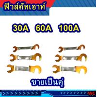 ราคา ฟิวส์คัทเอาท เลือกได้ ฟิวส์คัทเอาท์ ฟิวส์ก้ามปู 30A60A100A ทองแดงแท้ ขายเป็นคู่ (21230028881)