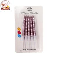 ราคา เทียนวันเกิด เทียนเกลียวสี เทียนเมทัลลิค 1 แพ็คมี 10 แท่ง (13868642832)