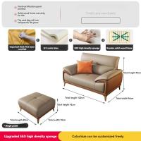 ราคา AUGA โซฟาlshape โซฟาหนังแท้ real leather sofa living room 250CM Color and size can be customized (21476416036)
