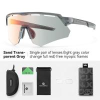 ราคา ROCKBROS Cycling Shades Interchangeable Outdoor Sports Sunglasses Windproof Comfortable Bike Goggles Lightweight Durable Polarized Cycling Eyewear with 4 Lenses Bicycle Accessories (22306507659)