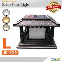ราคา โคมไฟหัวเสาโซล่าเซลล์ ทรงจักรพรรดิ เปิดได้ 3 แสง (22175837807)