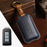 ราคา ซองหนังแท้ ใส่กุญแจรีโมทรถยนต์ รุ่นหนังกลับ Mitsubishi MirageAttrageTritonPajeroExpander Smart Key 23 ปุ่ม (16829371920)