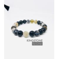 ราคา กำไลหินนำโชค อาเกต สีน้ำตาลดำ พลังแห่งความเชื่อมั่น สร้อยข้อมือหินแท้ Agate (21087633881)