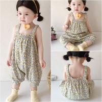 ราคา ชุดบอดี้สูทชุดหมีสำหรับทารกเพศหญิงแขนกุดลายดอกไม้สำหรับเด็กแรกเกิดกางเกงรอมเปอร์เด็กวัยหัดเดิน (21698148746)