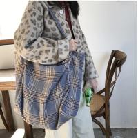 ราคา Runpee E004 พร้อมส่ง กระเป๋าผ้า Bigbao ลายสก็อตใบใหญ่ สไตล์โคเรีย ผ้านิ่ม บรรจุของได้เยอะ (1637714129)