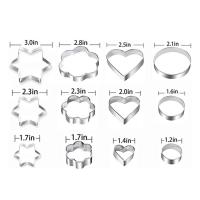 ราคา Metal Cookie Cutters Set Star Cookie Cutter Stainless Steel Round Biscuit Cutter Heart Small Star Cookie Cutters Mini Flower Moulds Cutter For Baking 12 Round Heart Flower Star Cookie Cutters (1662089