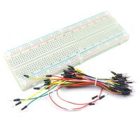 ราคา MB102 Breadboard Kit 400 830 Points Prototype Board for Arduino with 65 Jumper Wires U Shaped Solderless Breadboard Jumper Cables for DIY Electronics (21031045223)