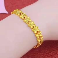 ราคา สร้อยข้อมือคู่รักทำจากทองแดงชุบด้วยสร้อยข้อมือทอง24K สร้อยข้อมืออัญมณีความรักอเนกประสงค์ของผู้หญิง (22099231249)