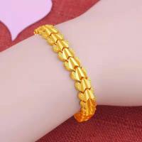 ราคา สร้อยข้อมือคู่รักทำจากทองแดงชุบด้วยสร้อยข้อมือทอง24K สร้อยข้อมืออัญมณีความรักอเนกประสงค์ของผู้หญิง (22099231243)