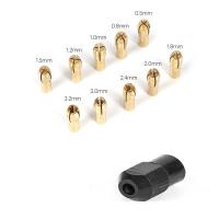 ราคา 10 11pcs batch Mini Drill Brass Collet Collet for Rotary Tools 0 5 3 2mm Brass and Nut for Accessory Set (19859526216)
