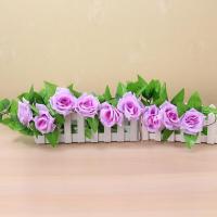 ราคา 250เซนติเมตรดอกไม้ประดิษฐ์เถาสีเขียวใบผ้าไหมกุหลาบดอกไม้ไม้เลื้อยใบปลอมหัตถกรรมแขวนพวงมาลัยตกแต่งบ้าน (16542262016)