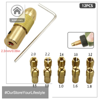 ราคา HITN คอลเลตทองเหลืองขนาด7 12ชิ้น เซ็ต หัวเจาะขนาดเล็กเจาะด้วยตัวเองอะแดปเตอร์หัวจับดอกสว่านปลดเร็วไร้กุญแจปรับขนาด2 5มม (21481777001)