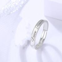 ราคา ใหม่ Love Forever Letter ECG Heartbeat แหวนสีดำและสีขาวเปิดแหวนคู่แหวนของขวัญวันวาเลนไทน์ (16188521937)