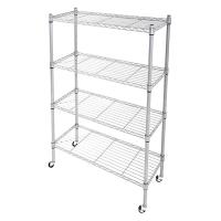 ราคา โปรโมชัน ชั้นวางของ 4 ชั้น มีล้อ FLOW สีเงิน 4 TIER SHELVING UNIT WITH CASTERS FLOW SILVER สินค้าโปรโมชั่น เฟอร์นิเจอร์อเนกประสงค์ ชั้นวางของ ราคาถูก (14209151271)