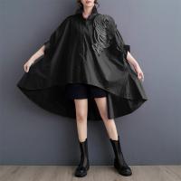 ราคา XITAO Irregular Bat Wing Sleeve Shirt Loose Fashion Three dimensional Folds Flower Decoration Women Summer New Top ZY8813 (22058981902)