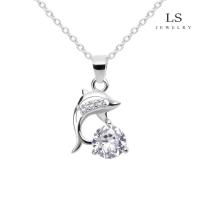 ราคา LS สร้อยคอแฟชั่น สร้อยคอจี้เงิน สร้อยคอคู่รัก สร้อยคอทองคำขาว เครื่องประดับปลาโลมา n2322 (17715168767)
