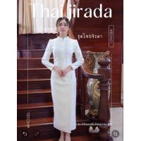 ราคา ชุดเซ็ทไหมจิตรดา สีขาวดำ เสื้อ ผ้าถุงสำเร็จชิปหลัง (20974380222)