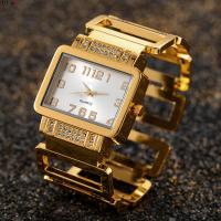 ราคา นาฬิกากำไลข้อมืออะนาล็อก3มือ3สายสี่เหลี่ยมกว้างพิเศษกำไลนาฬิกาสำหรับผู้หญิงสำหรับการประชุมและออฟฟิศ (19744472749)