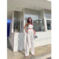 ราคา กางเกงขายาวทรงกระบอกหูคู่งานป้ายpromthong (15515246978)