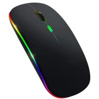 ราคา Wireless Mouse Bluetooth 5 1 Rechargeable LED Silent Mouse USB Optical Ergonomic Gaming 2 4G Wireless Backlite (22053193821)