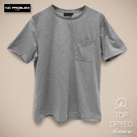 ราคา สีใหม่ เสื้อยืดคอกลม No problem สีท็อปดราย NP 20001 ชนิดผ้า C32 Super Bright มีกระเป๋าข้างหน้าอก (20517797476)