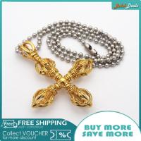 ราคา BolehDeals จี้สแตนเลส Hollow CROSS Vajra จี้รูปไม้บดสร้อยคอยันต์สวดมนต์ Amulet สร้อยคอพร้อมจี้ INTL (211826509)