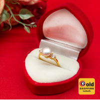 ราคา แหวนทองไข่มุกฝังเพชรข้าง มุกน้ำจืด ไข่มุกแท้ เรียบหรู ใส่ได้ทุกโอกาส ทองชุบ รูปถ่ายจากสินค้าจริง งานสวยพร้อมส่ง (21857841574)