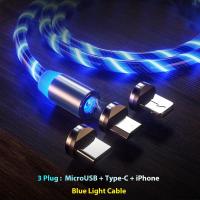 ราคา 3ใน1 LEDแม่เหล็กไหล2 4A Fastสายชาร์จไฟLEDสายแท่นชาร์จแม่เหล็กชาร์จสายโทรศัพท์MicroสายType CสายUSB Nylonสายชาร์จสายสำหรับiPhone Android (16029051038)