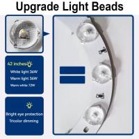 ราคา GEJIESE ไฟพัดลมเพดาน พัดลม เพดาน มี ไฟ 42นิ้ว 48นิ้ว ปรับแสง 3 สี มีรีโมทควบคุม ใบพัด 3 ใบแบบเรียบง่าย โคมไฟพัดลมเพดาน โคมไฟพัดลม พัดลมโคมไฟ พัดลมมีรีโมท พัดลม ไฟ led พัดลมโคมไฟแขวน Ceiling Fan with L