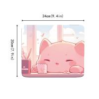 ราคา แผ่นรองคีย์บอร์ดแมวน่ารักขนาด24 20ซม แผ่นรองเมาส์สำหรับเล่นเกมส์ยางขนาดเล็ก (21897621210)