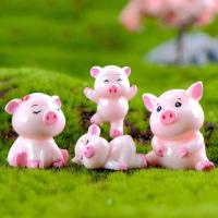 ราคา ตุ๊กตาจิ๋ว หมูน้อย ครอบครัวหมูสีชมพู เซต 4 ตัว (8416187893)